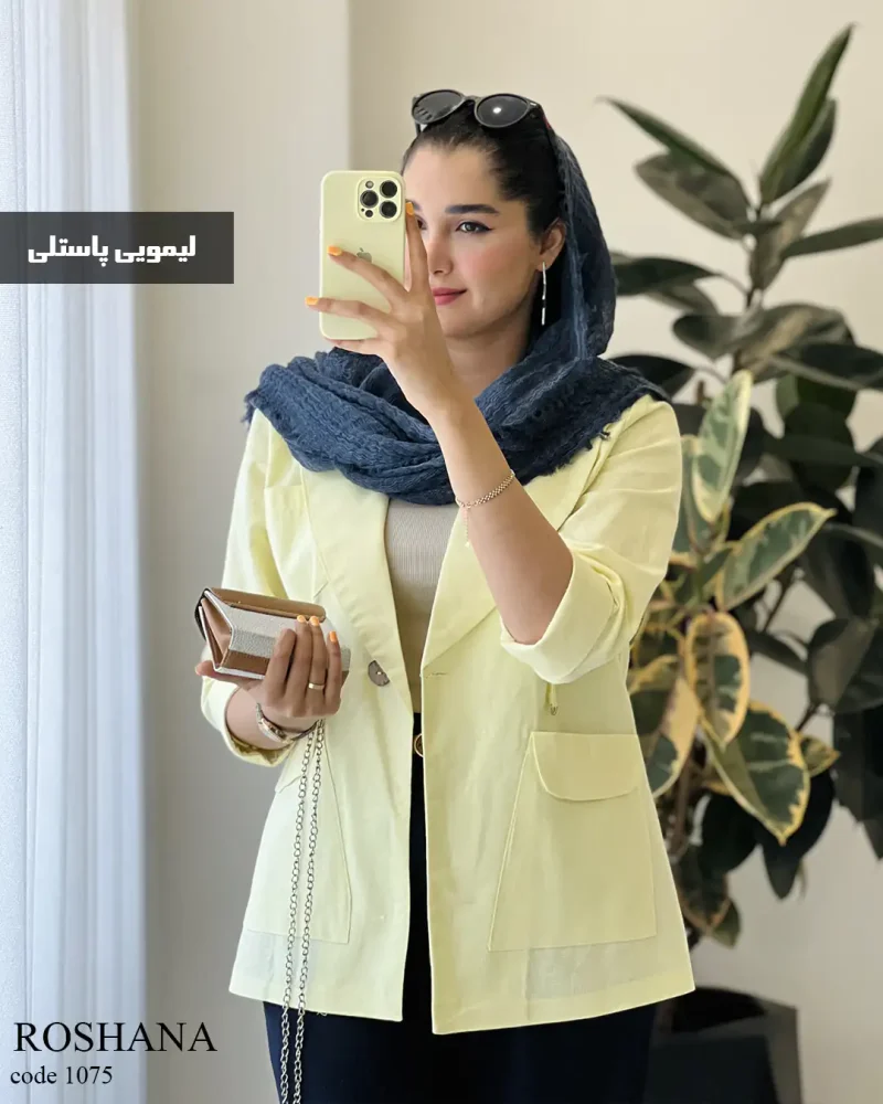 حراج کت مدل روشنا جنس لینن پنبه کد 1075 - تصویر 4