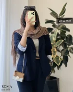 کت مدل روما جنس لینن پنبه کد 1073 - تصویر 4