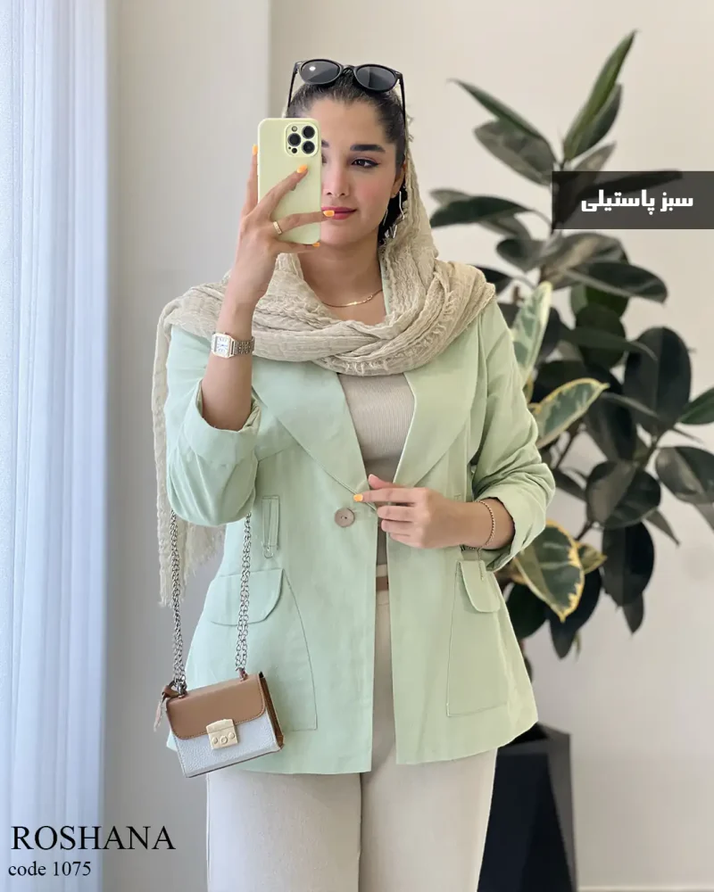 حراج کت مدل روشنا جنس لینن پنبه کد 1075 - تصویر 9