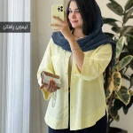 شومیز مانتویی پنبه جنس لینن پنبه  کد 1078