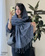 شال لما جنس نخ کنفی کد 1077 - تصویر 11