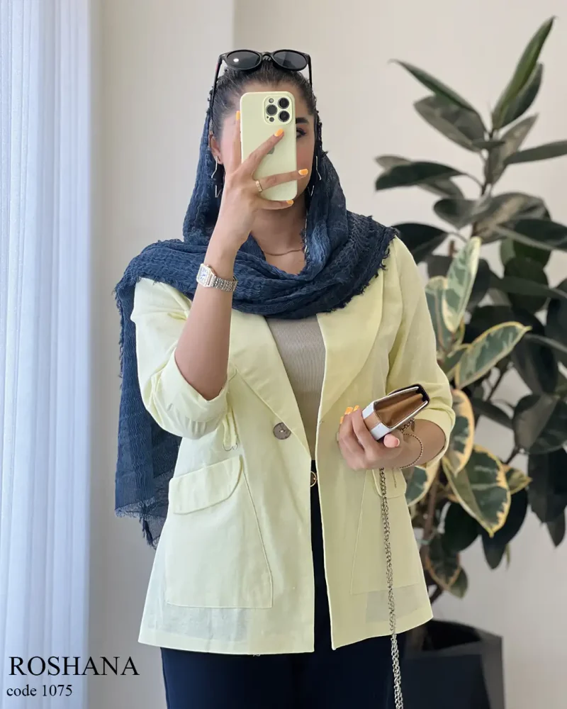 حراج کت مدل روشنا جنس لینن پنبه کد 1075 - تصویر 3