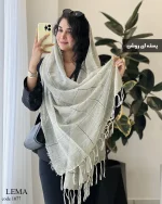 شال لما جنس نخ کنفی کد 1077 - تصویر 12