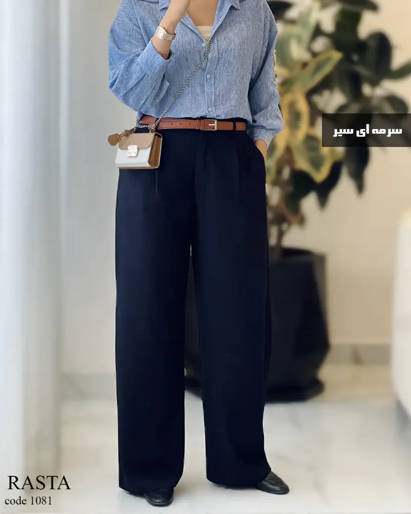شلوار بگ مدل رستا جنس فیونا کد 1081 - تصویر 2