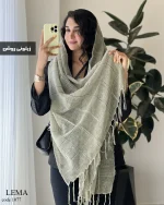 شال لما جنس نخ کنفی کد 1077 - تصویر 6