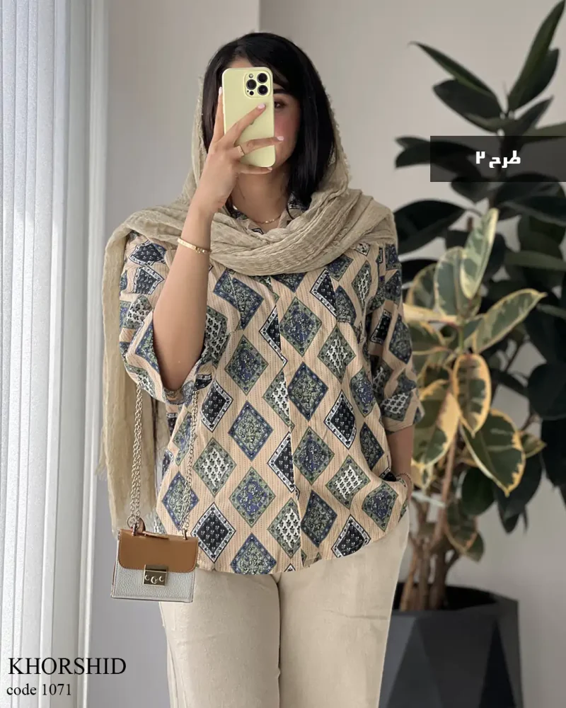 حراج مدل خورشید جنس لینن کوک دوزی  کد 1071 - تصویر 4