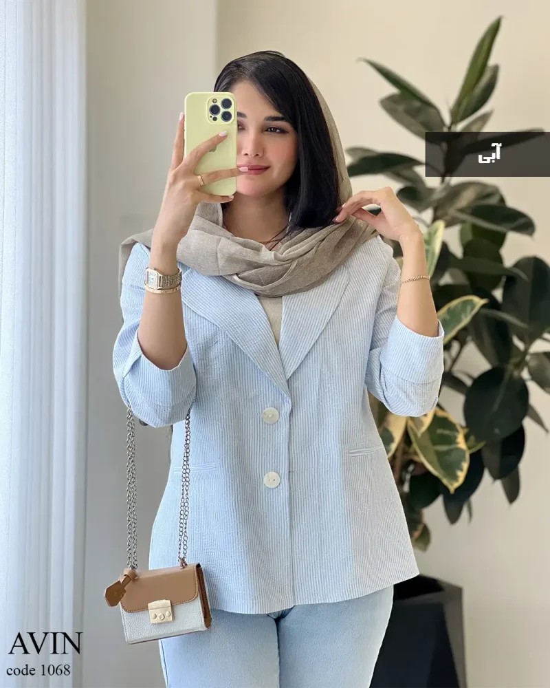 کت مدل آوین جنس لینن زارا کد 1068 - تصویر 2