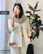 حراج کت مدل پرنیان جنس لینن پنبه کد 1048 - تصویر 3