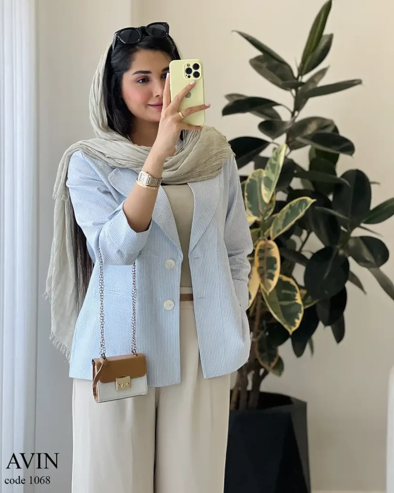 کت مدل آوین جنس لینن زارا کد 1068 - تصویر 11