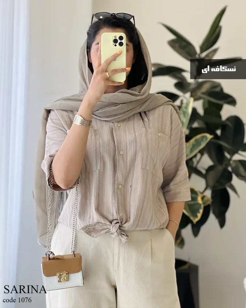 حراج مدل سارینا جنس لینن زارا کد 1076 - تصویر 5