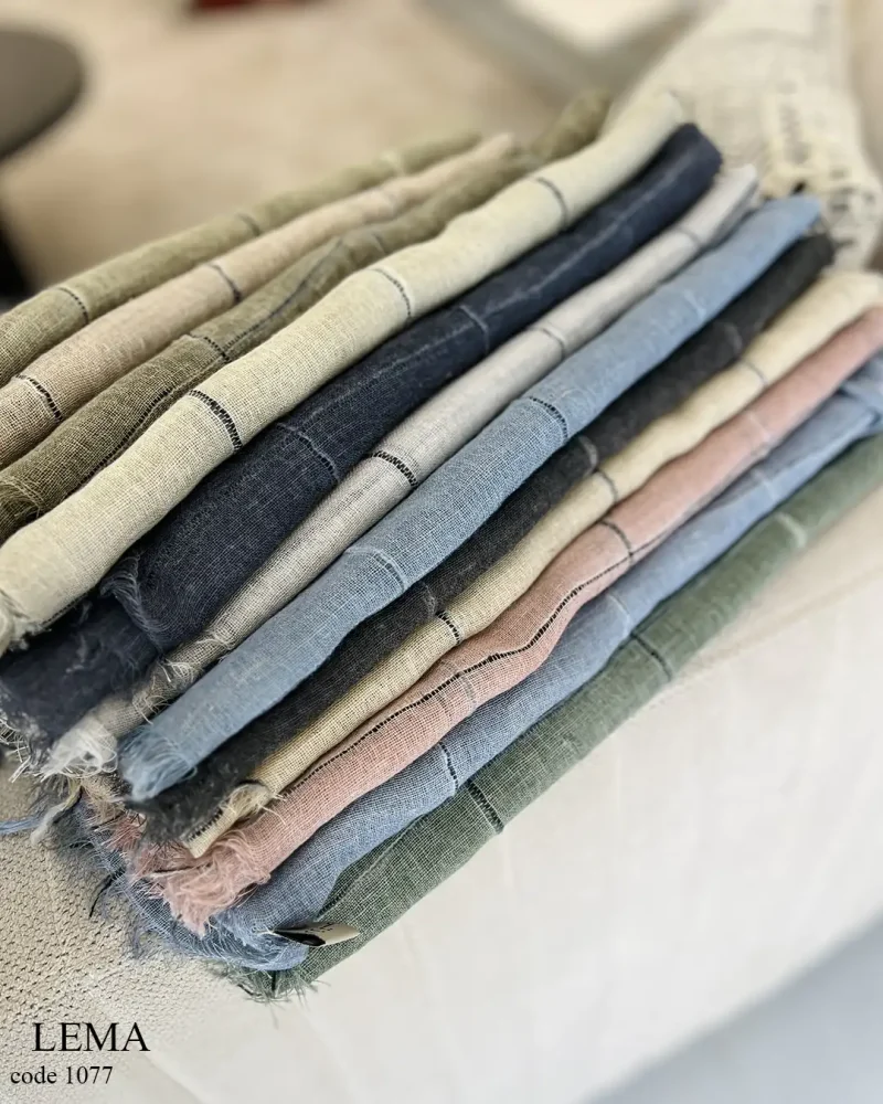 شال لما جنس نخ کنفی کد 1077 - تصویر 2