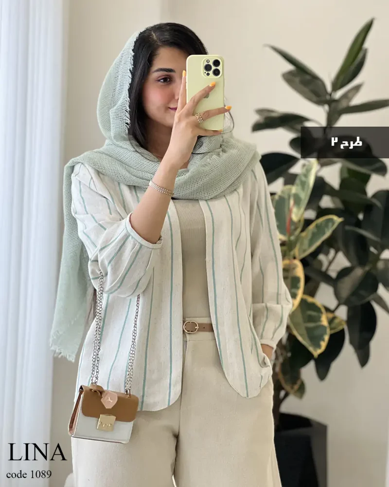 حراج کت مدل لینا جنس لینن کجراه کد 1089 - تصویر 3