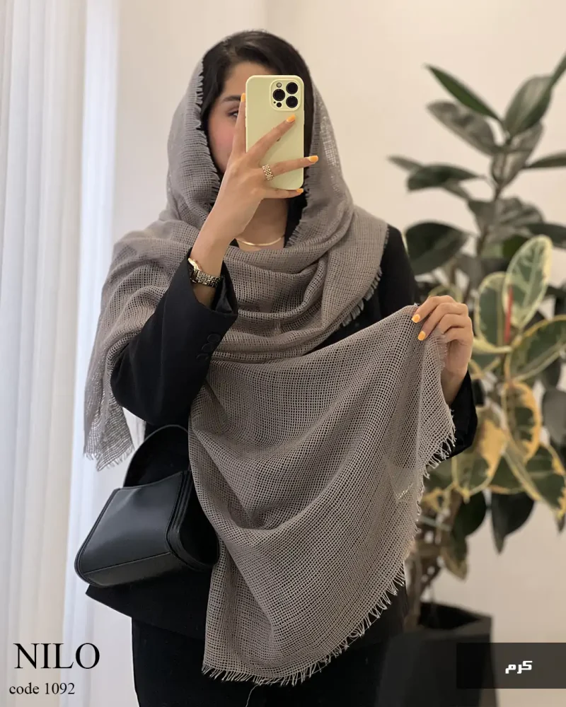 شال نیلو جنس حصیری کد 1092 - تصویر 7