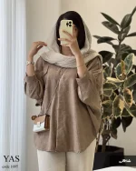 شومیز مانتویی مدل یاس جنس لینن صوفیا کد 1095 - تصویر 4