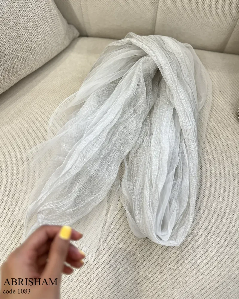 شال ابریشم جنس ابریشم دو لایه کد 1083 - تصویر 7