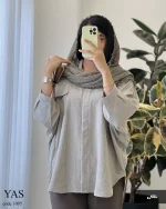 شومیز مانتویی مدل یاس جنس لینن صوفیا کد 1095