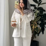 حراج کت و شلوار گیسو جنس لینن نچرال کد 1082