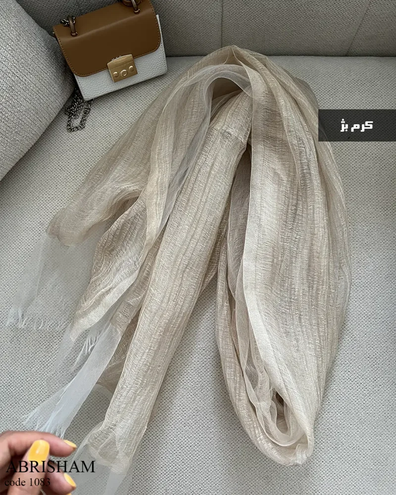 شال ابریشم جنس ابریشم دو لایه کد 1083 - تصویر 2