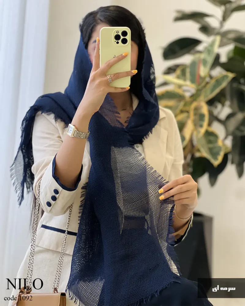 شال نیلو جنس حصیری کد 1092 - تصویر 9