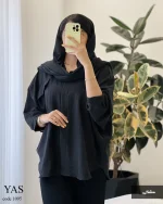 شومیز مانتویی مدل یاس جنس لینن صوفیا کد 1095 - تصویر 5