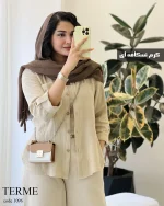 حراج مدل ترمه لینن دبل فیس کد 1096 - تصویر 2