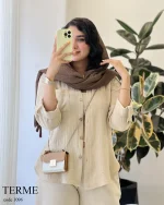 حراج مدل ترمه لینن دبل فیس کد 1096 - تصویر 6