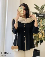 حراج مدل ترمه لینن دبل فیس کد 1096 - تصویر 4