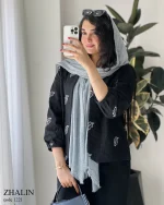 کت مدل ژالین جنس لینن ترک سوزن دوزی شده کد 1221 - تصویر 5
