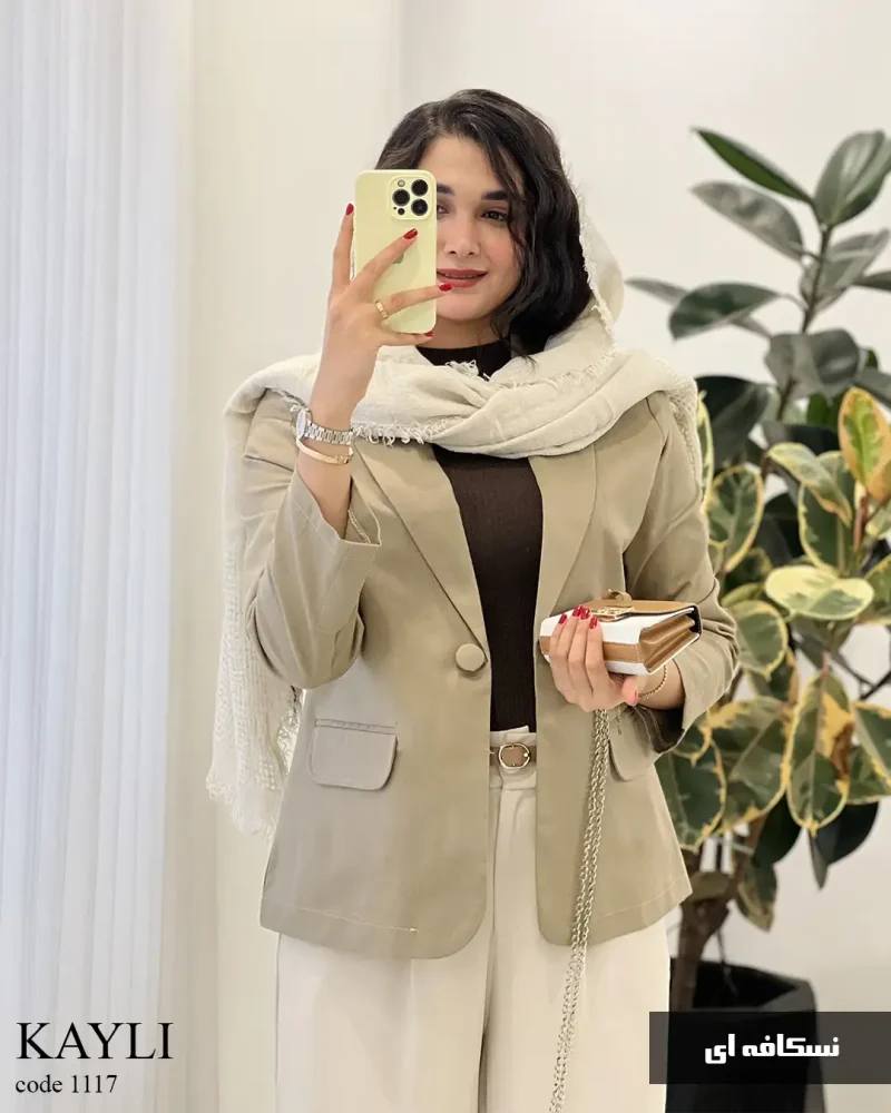 کت کایلی جنس کتان استانبل گرم بالا کد 1117 - تصویر 8