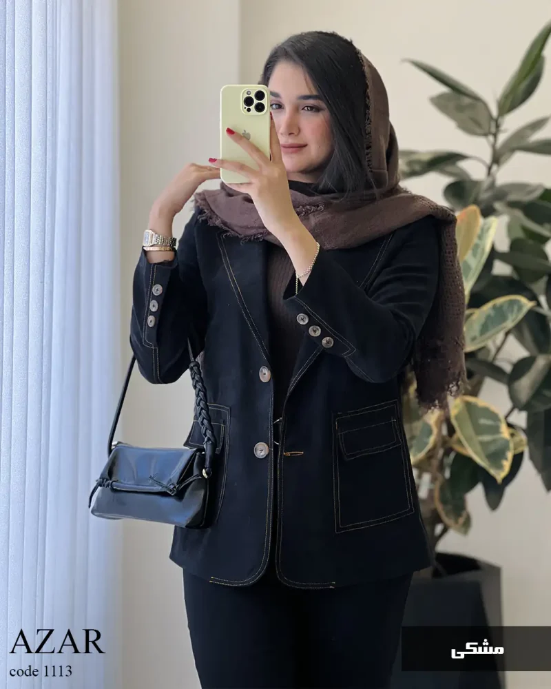کت مدل آذر جنس کتون ایشو کد 1113 - تصویر 8