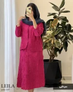ست کراپ کت با سارافون مدل لیلا کد 1107 - تصویر 3