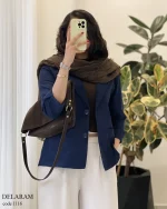 کت پاییزه دلارام جنس مخمل کبریتی کد 1116 - تصویر 8