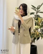 کت کایلی جنس کتان استانبل گرم بالا کد 1117 - تصویر 7