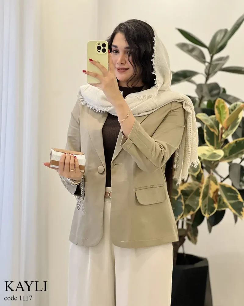 کت کایلی جنس کتان استانبل گرم بالا کد 1117 - تصویر 7