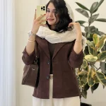 کت پاییزه دلارام جنس مخمل کبریتی کد 1116