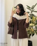 کت پاییزه دلارام جنس مخمل کبریتی کد 1116