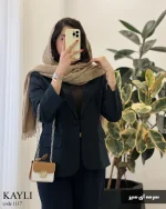 کت کایلی جنس کتان استانبل گرم بالا کد 1117 - تصویر 2