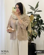 کت مدل سونا جنس لینن درجه یک کد 1106 - تصویر 3