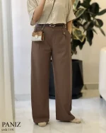 شلوار بگ مدل پانیذ جنس فیونا کد 1101 - تصویر 2