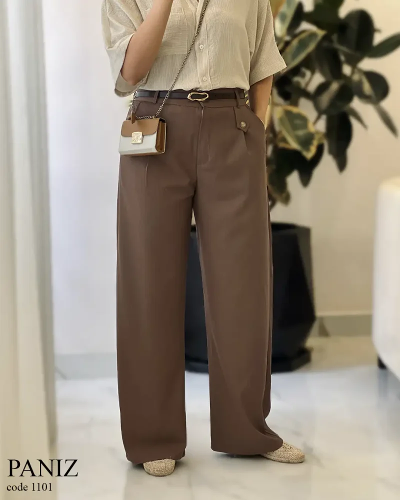 شلوار بگ مدل پانیذ جنس فیونا کد 1101 - تصویر 2