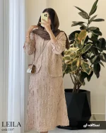 ست کراپ کت با سارافون مدل لیلا کد 1107 - تصویر 2