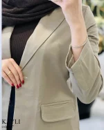 کت کایلی جنس کتان استانبل گرم بالا کد 1117 - تصویر 9