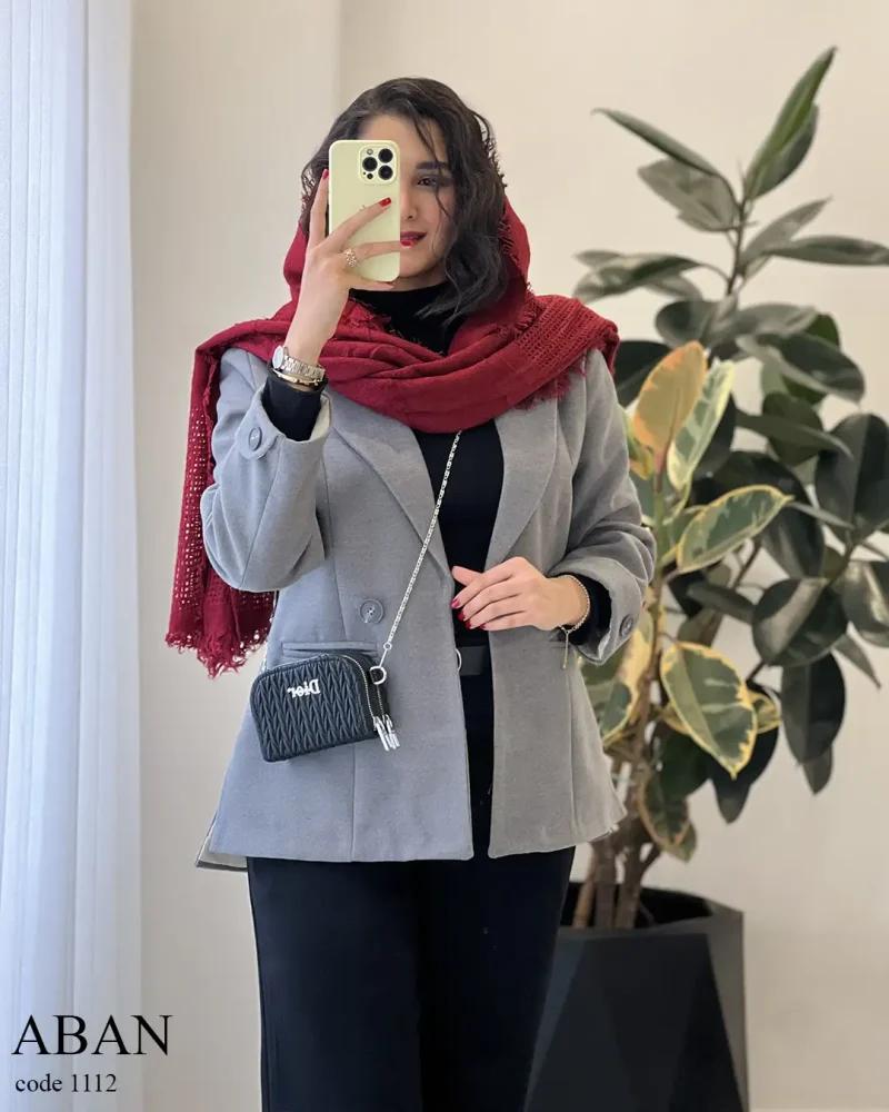 پالتو کتی آبان جنس فوتر کوبیده شده کد 1112 - تصویر 4