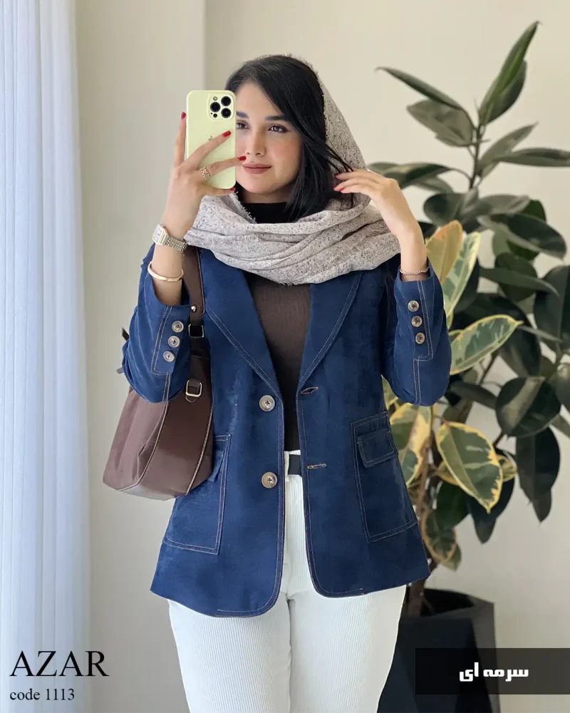 کت مدل آذر جنس کتون ایشو کد 1113 - تصویر 6