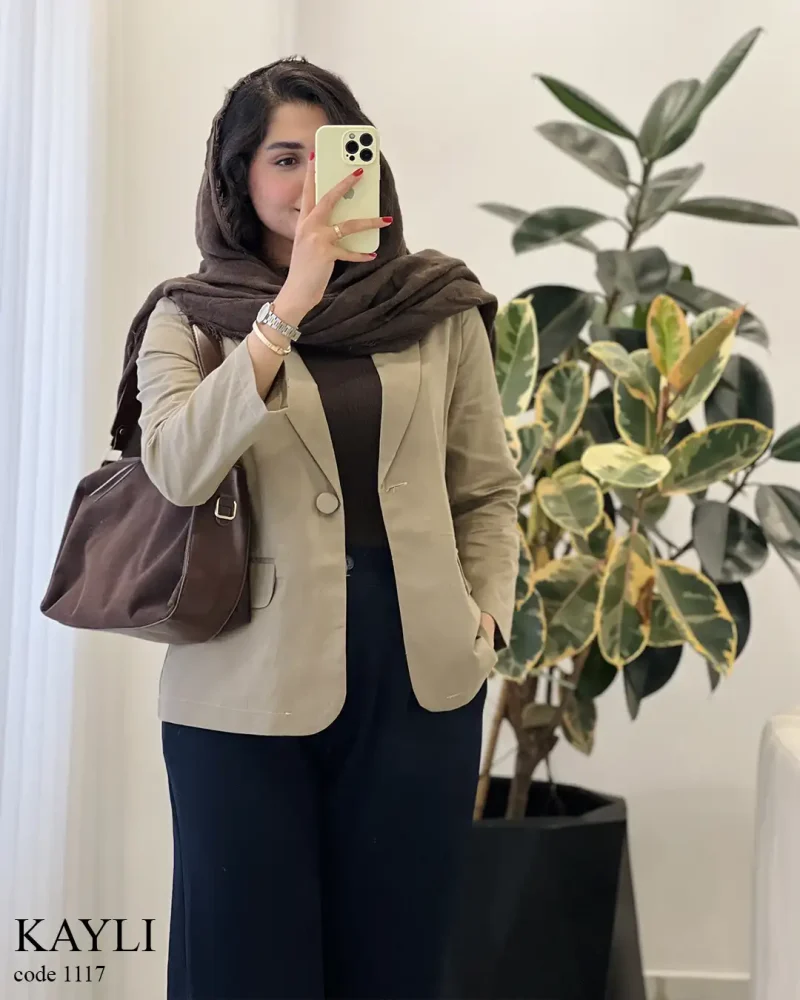 کت کایلی جنس کتان استانبل گرم بالا کد 1117 - تصویر 3