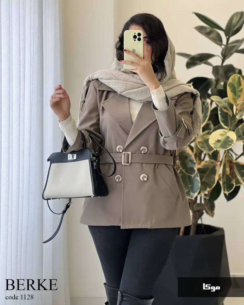 بارونی مدل برکه جنس سانتانا گرم بالا گوشتی کد 1128 - تصویر 5