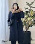 پالتو بلند لاوان جنس فوتر کوبیده شده کد 1126 - تصویر 10