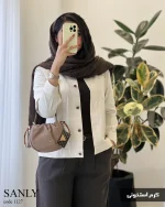 ترنج کت مدل سانلی جنس کتان پنبه کد 1127