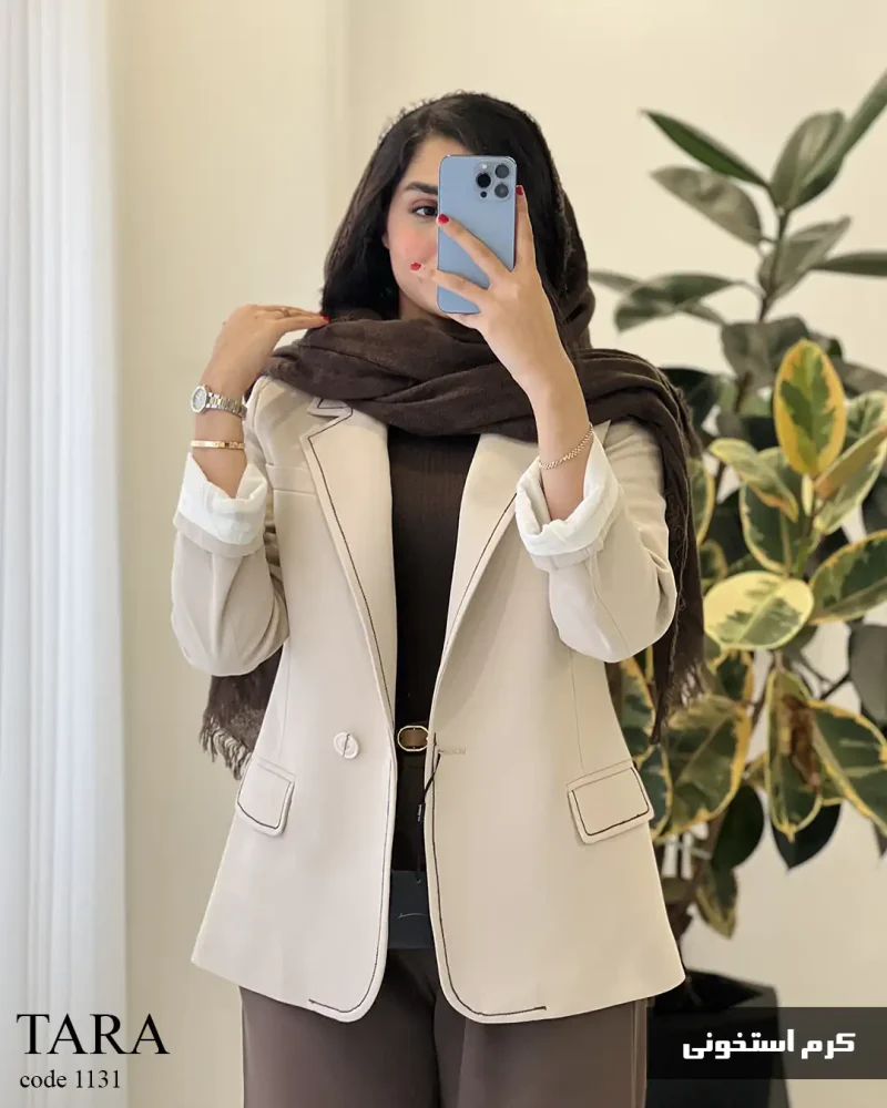 کت مزونی مدل تارا جنس پرادا گرم بالا کد  1131 - تصویر 9