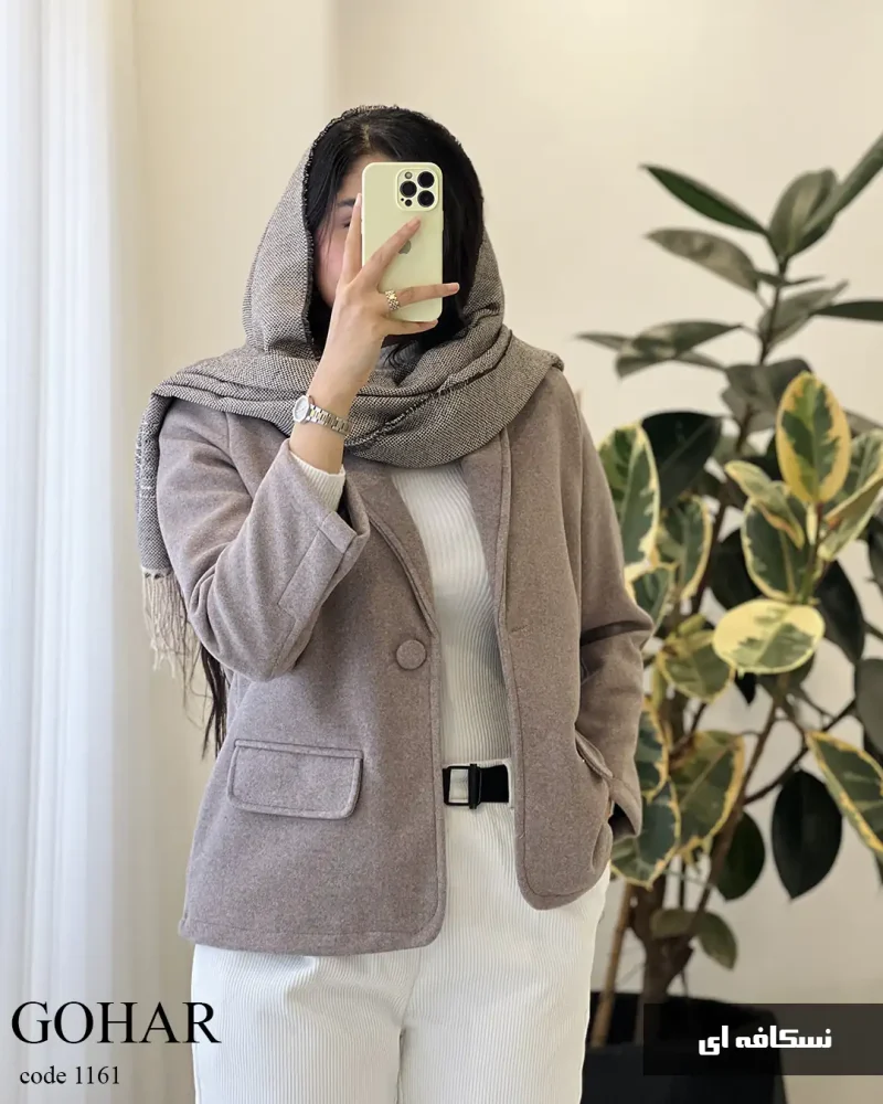 پالتو مدل گوهر جنس فوتر گرم بالا کد 1161 - تصویر 9